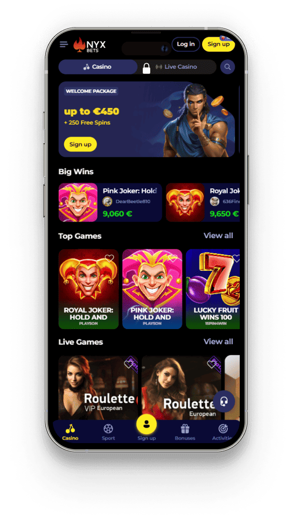 Nyxbets Casino Download Mobiele App